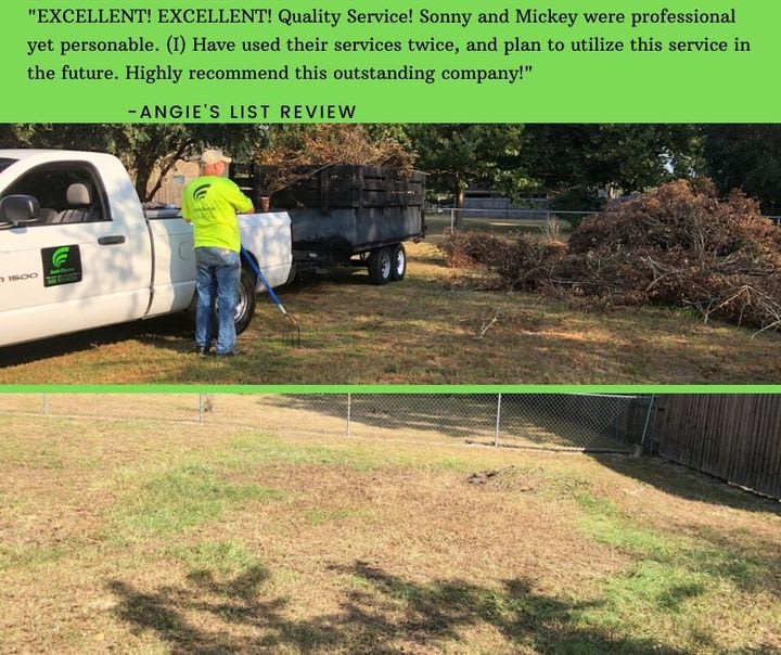 Outdoor cleanup before and after